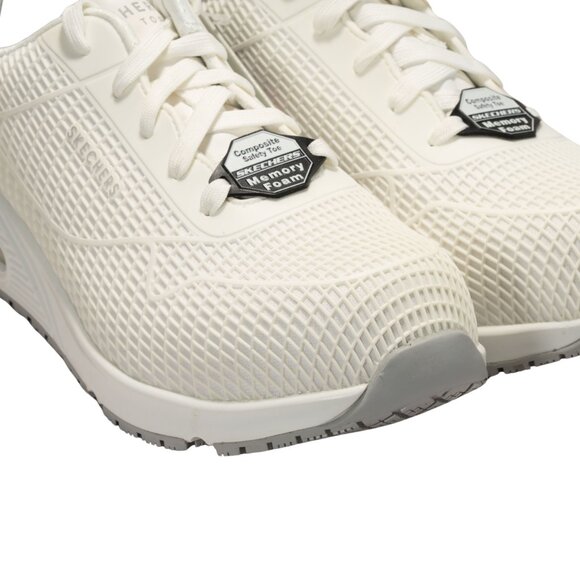 Skechers Work Uno SR Composite Toe Color White Women's Shoes Size 9 B - Medium - Picture 9 of 11